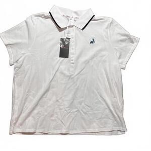 Stephen Malbon x Fabletics Men’s Polo Shirt White XXL 1X Short Sleeve NWT